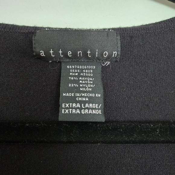 Attention Black Sweater Embellished Womens XL Vtg Whimsigoth Witchy Glam Evening - Picture 11 of 13